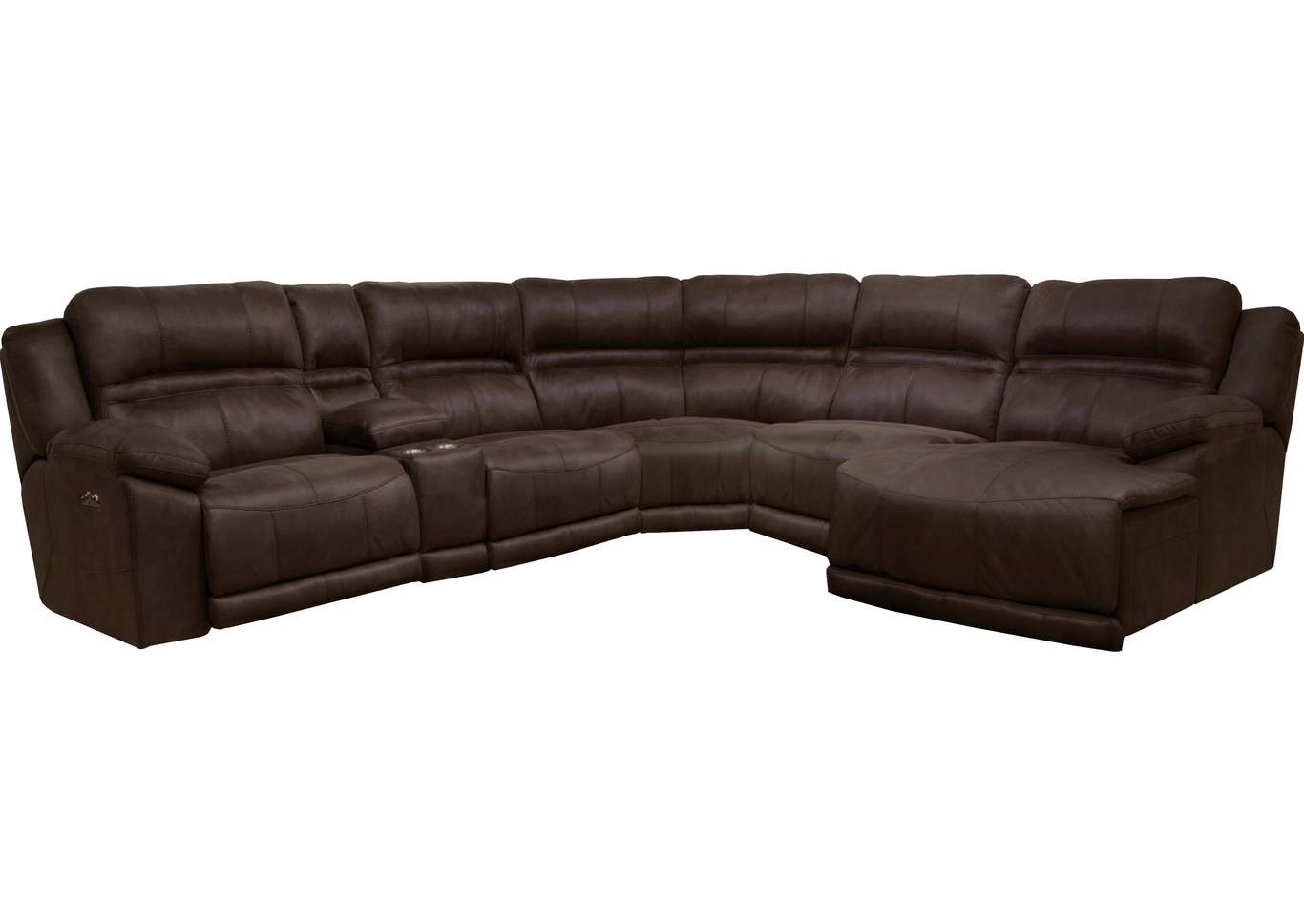 Braxton Dark Chocolate RAF Chaise Sectional,Jackson Catnapper