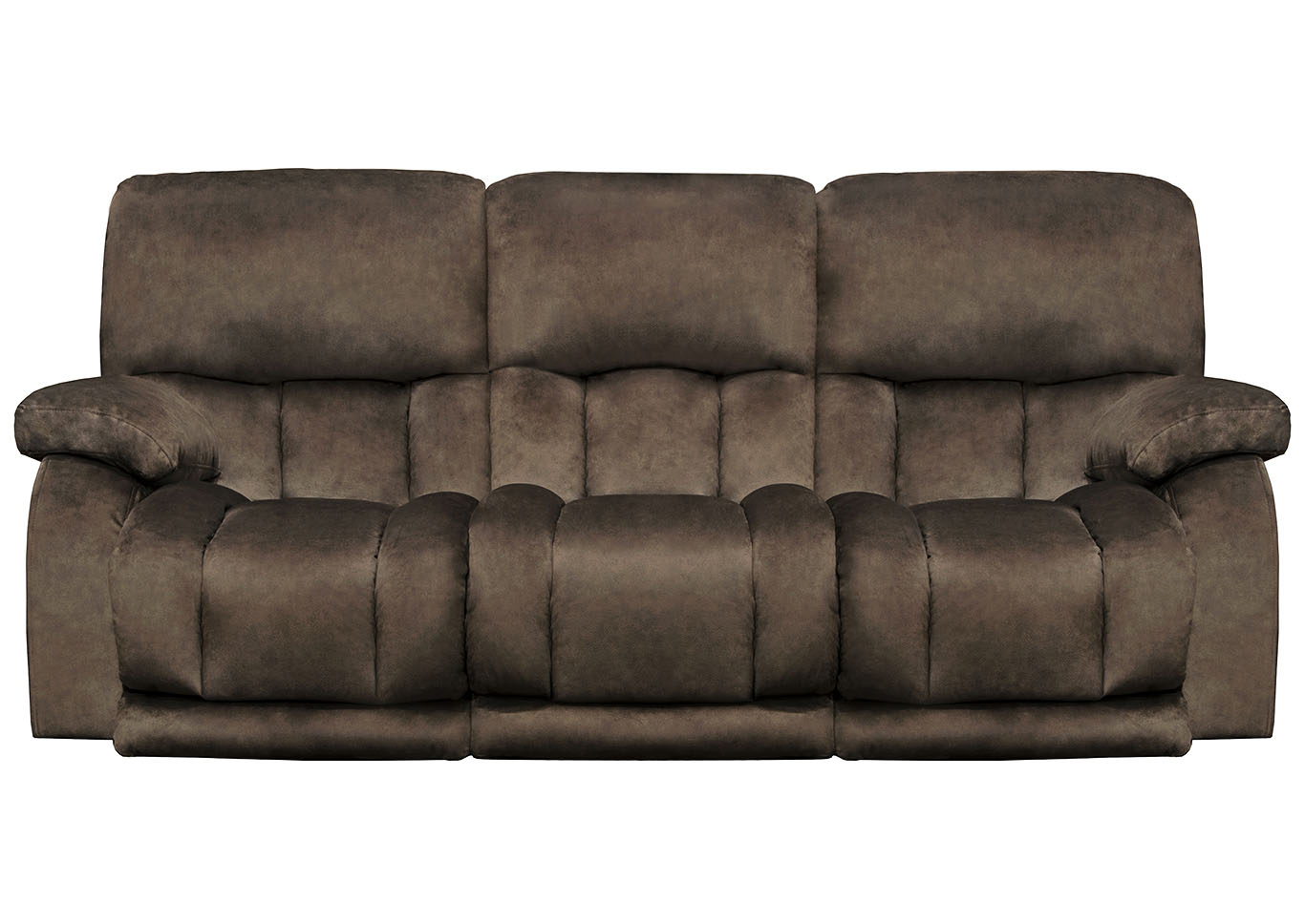 Dark Chocolate Lay Flat Power Reclining Sofa w/Power Headrest,Drop Down Table,Extended Ottoman,Jackson Catnapper