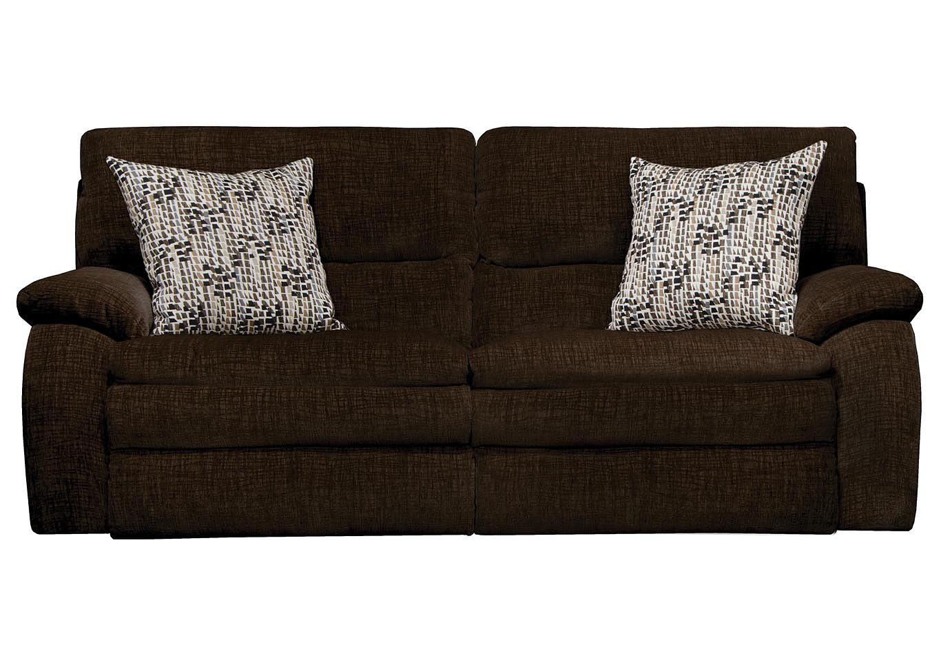 Regatta Shadow & Rambo Chocolate Power Headrest Power Lay Flat Reclining Sofa,Jackson Catnapper