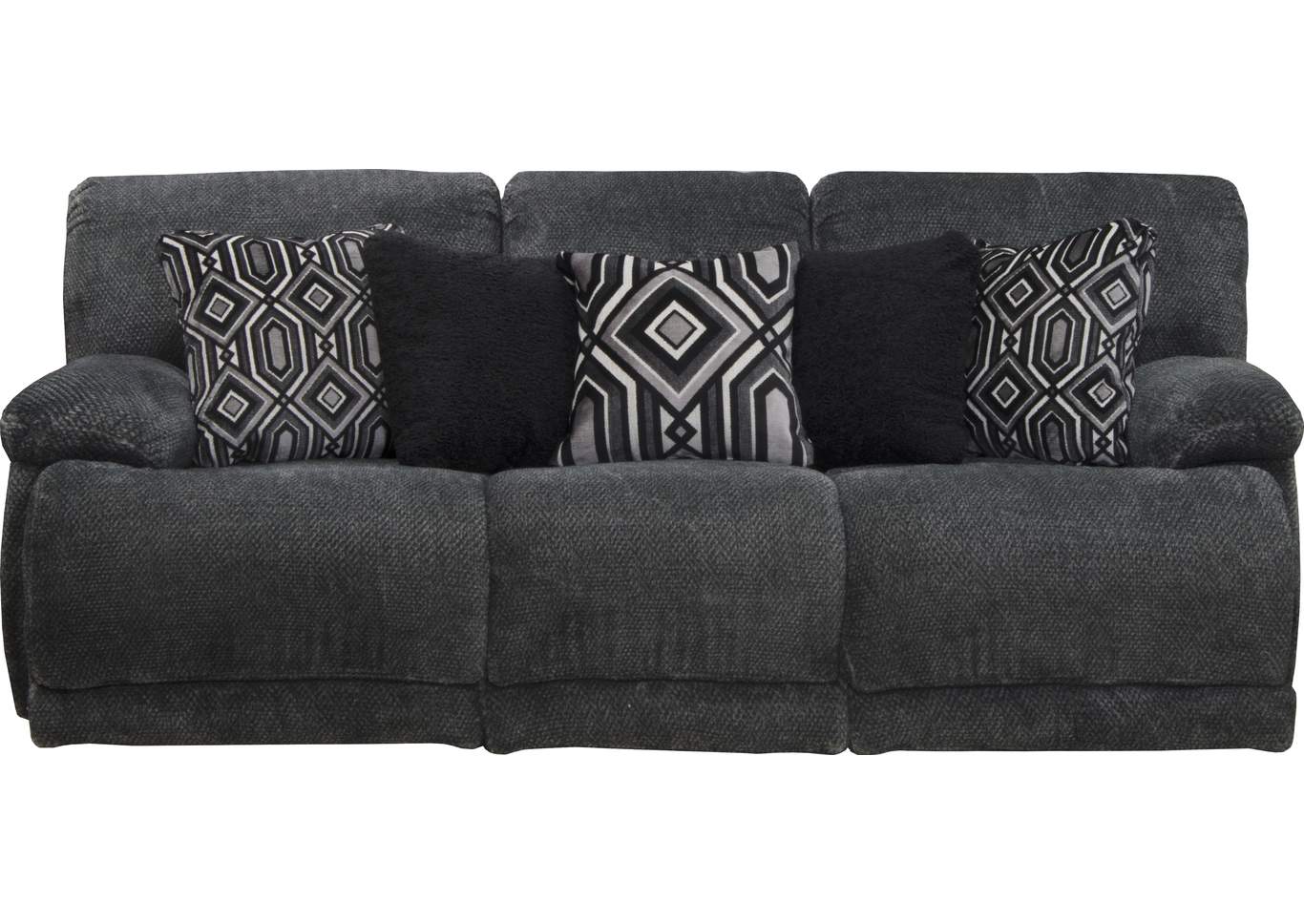 Montego Ebony Lay Flat Reclining Sofa,Jackson Catnapper