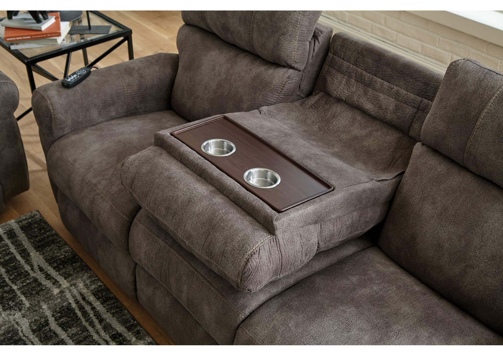 Tranquility Power Headrest Power Layflat Recliner Sofa with Ddt, Cr3 Heat, Massage, Lumbar,Jackson Catnapper