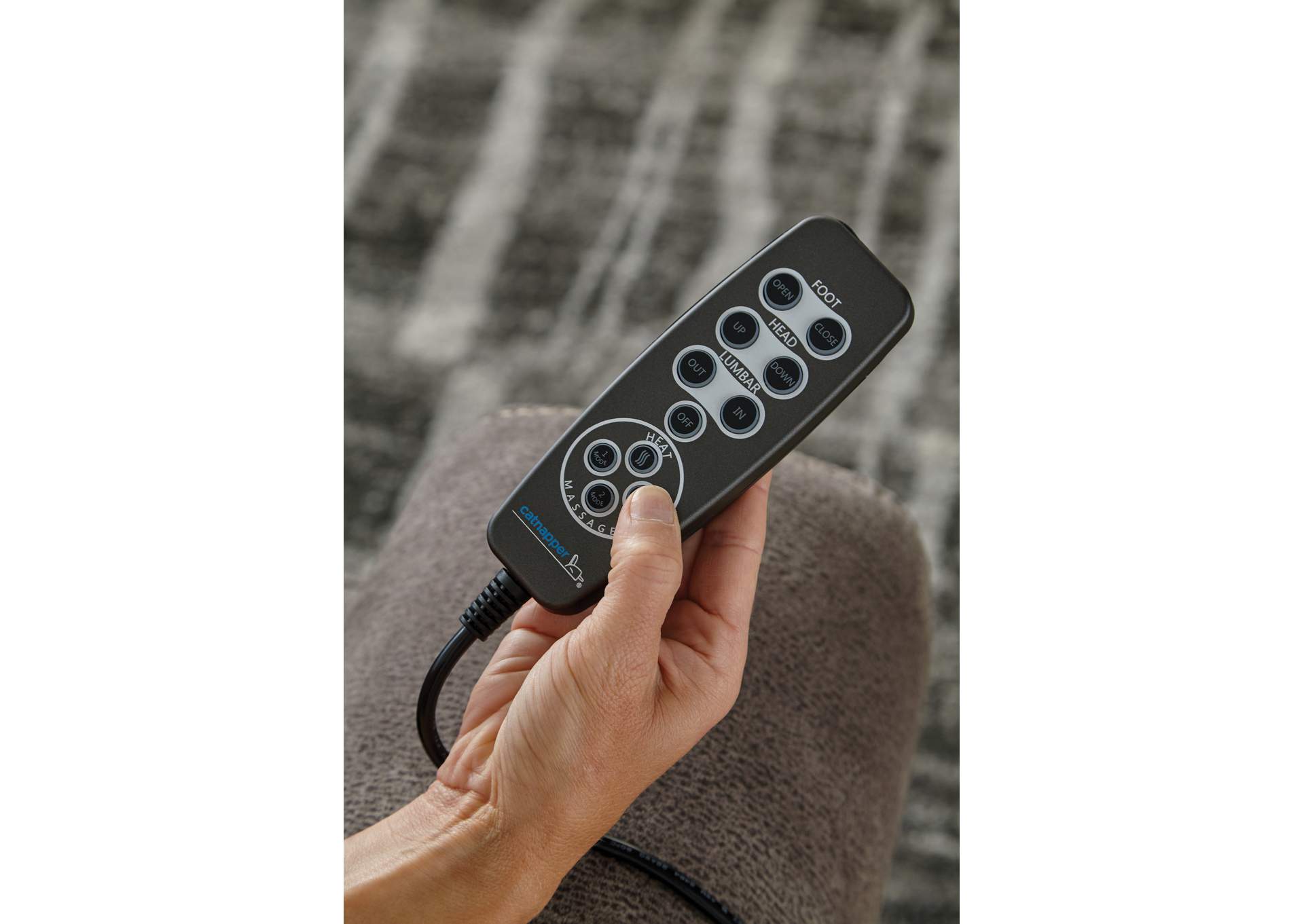 Tranquility Power Headrest Power Layflat Recliner Sofa with Ddt, Cr3 Heat, Massage, Lumbar,Jackson Catnapper