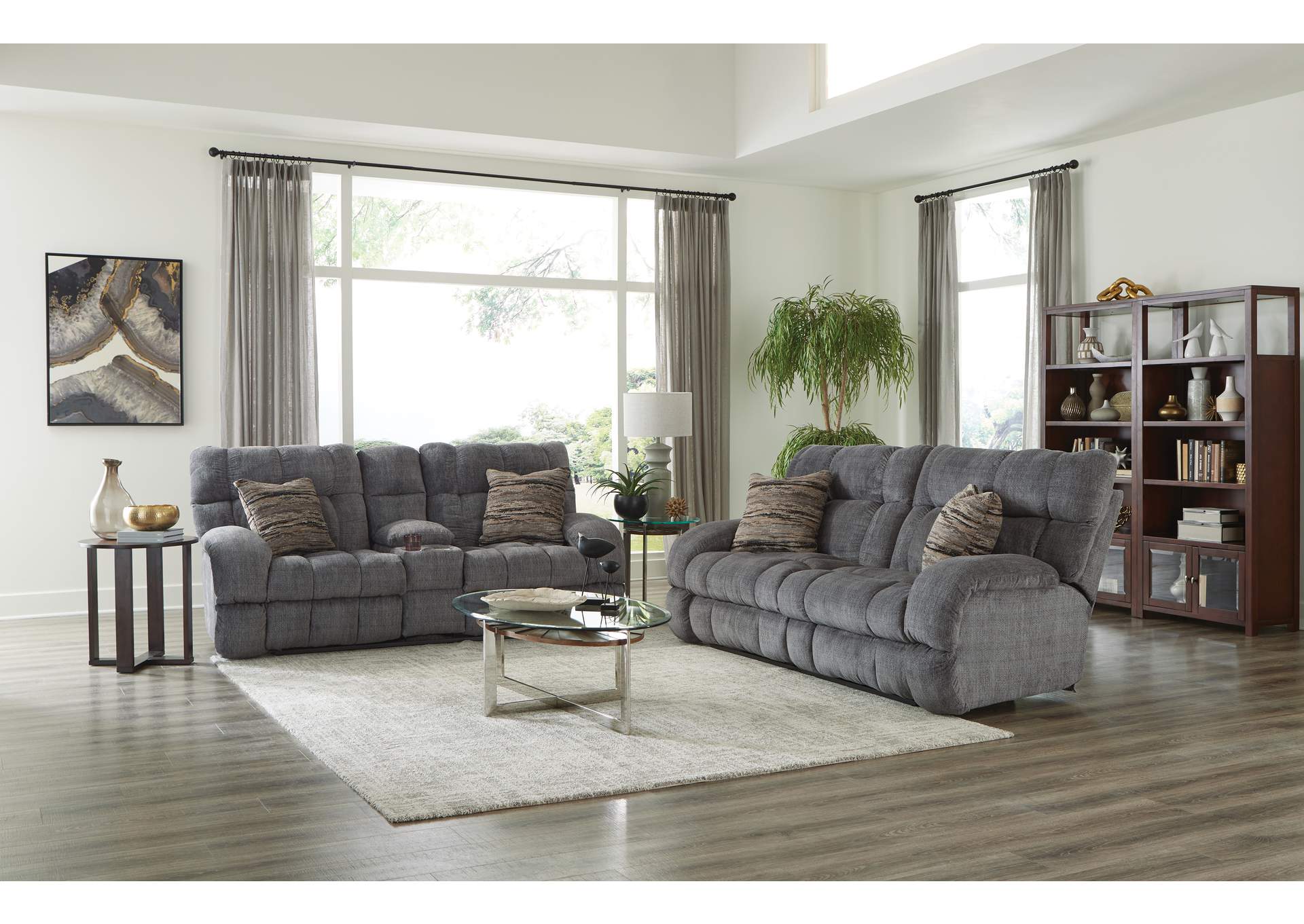 Ashland Lay Flat Recliner Console Loveseat,Jackson Catnapper