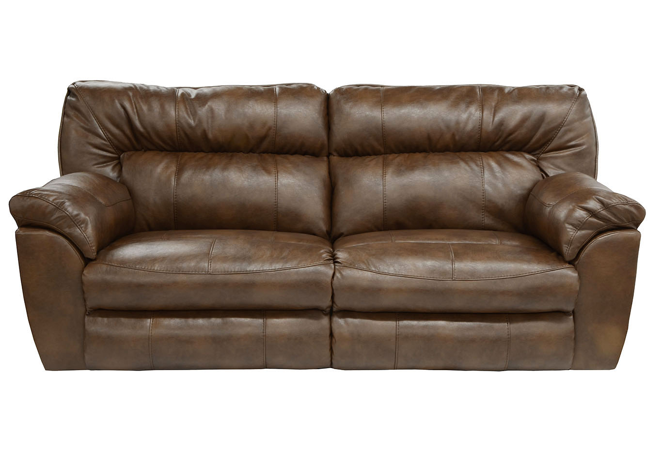 Chestnut Extra Wide Reclining Sofa,Jackson Catnapper