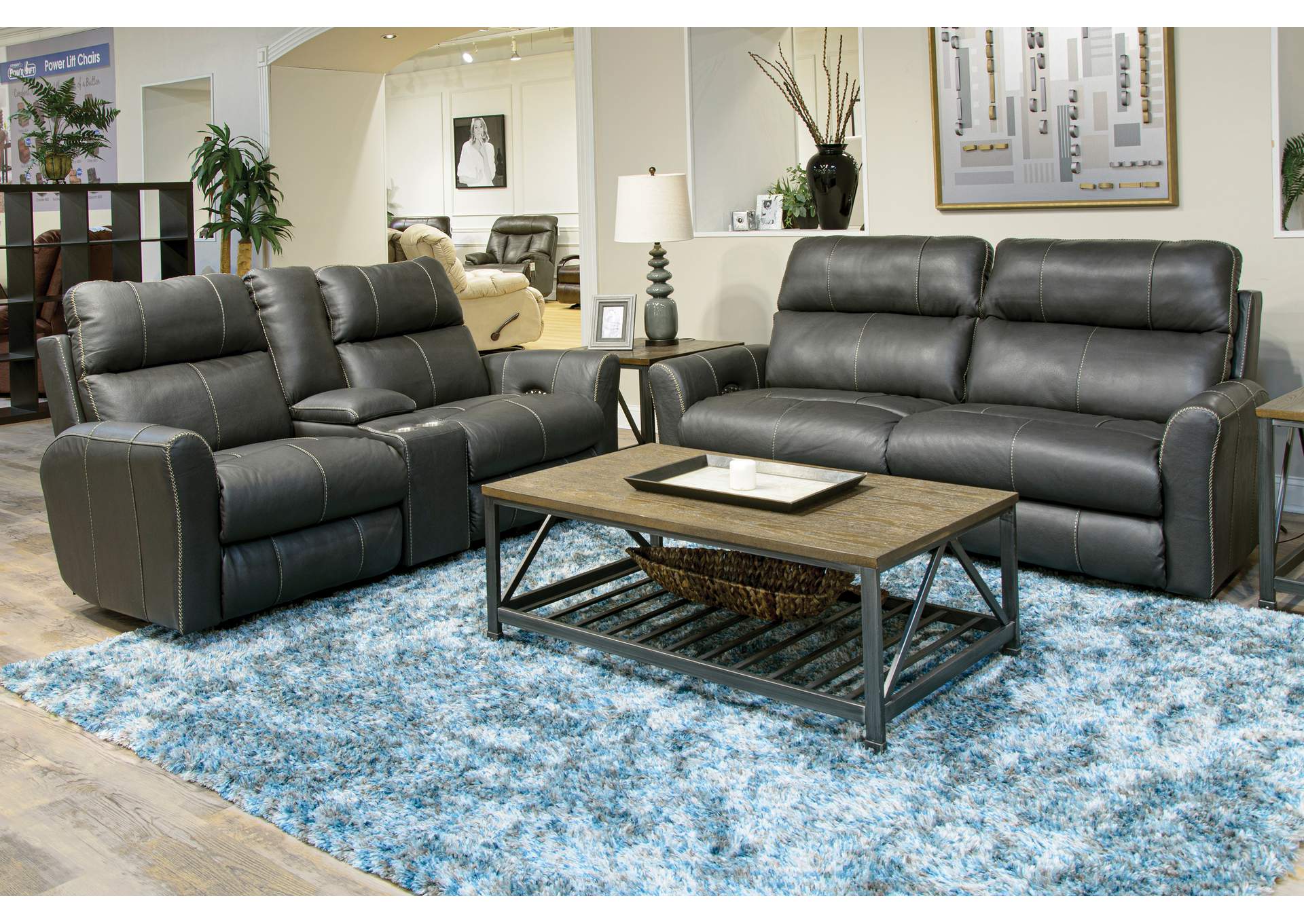 Fredda Power Headrest Power Lay Flat Reclining Sofa with Zero Gravity,Jackson Catnapper