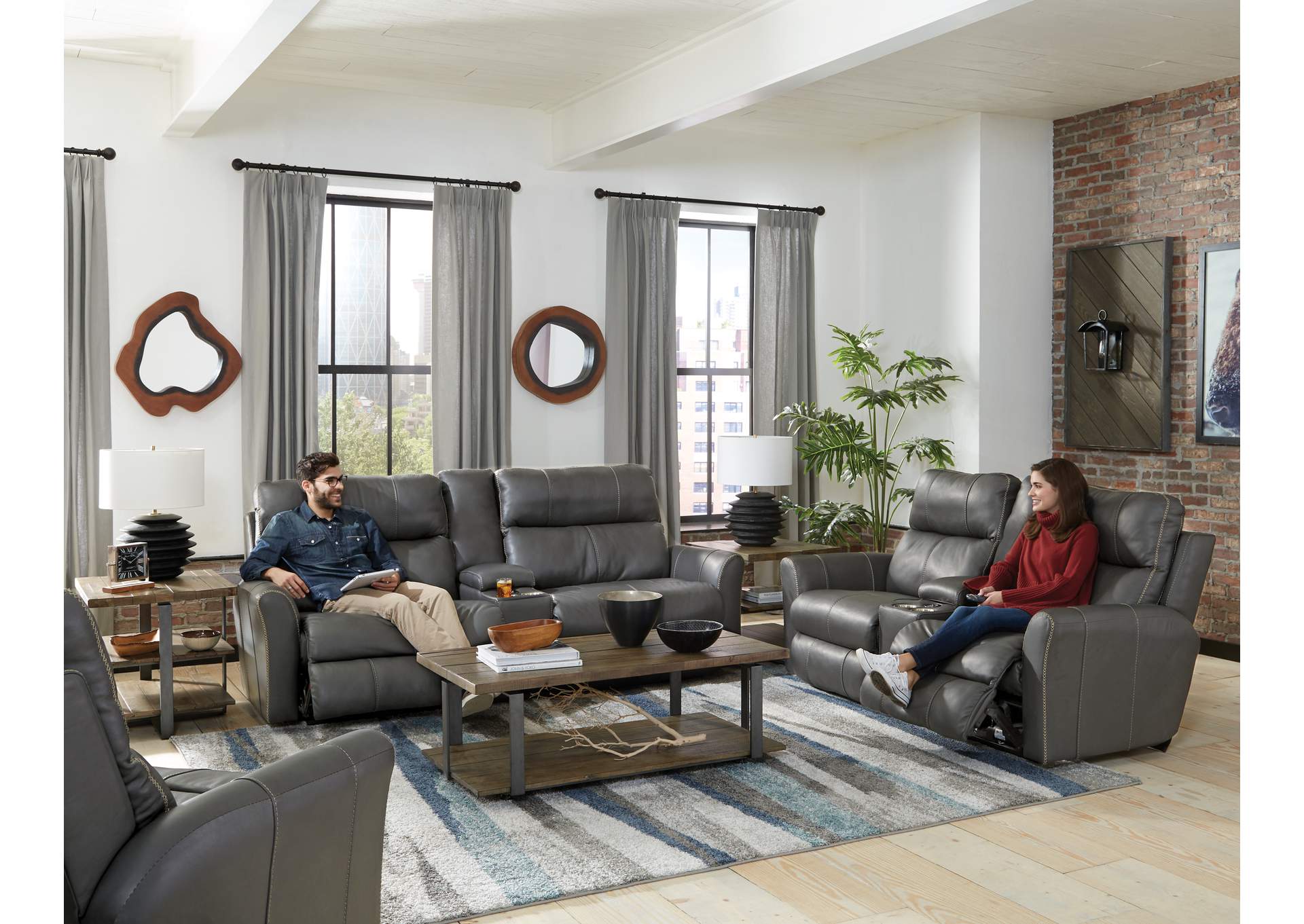 Mara Voice Power Headrest with Lumbar Power Lay Flat Recliner Con Sofa (95"),Jackson Catnapper