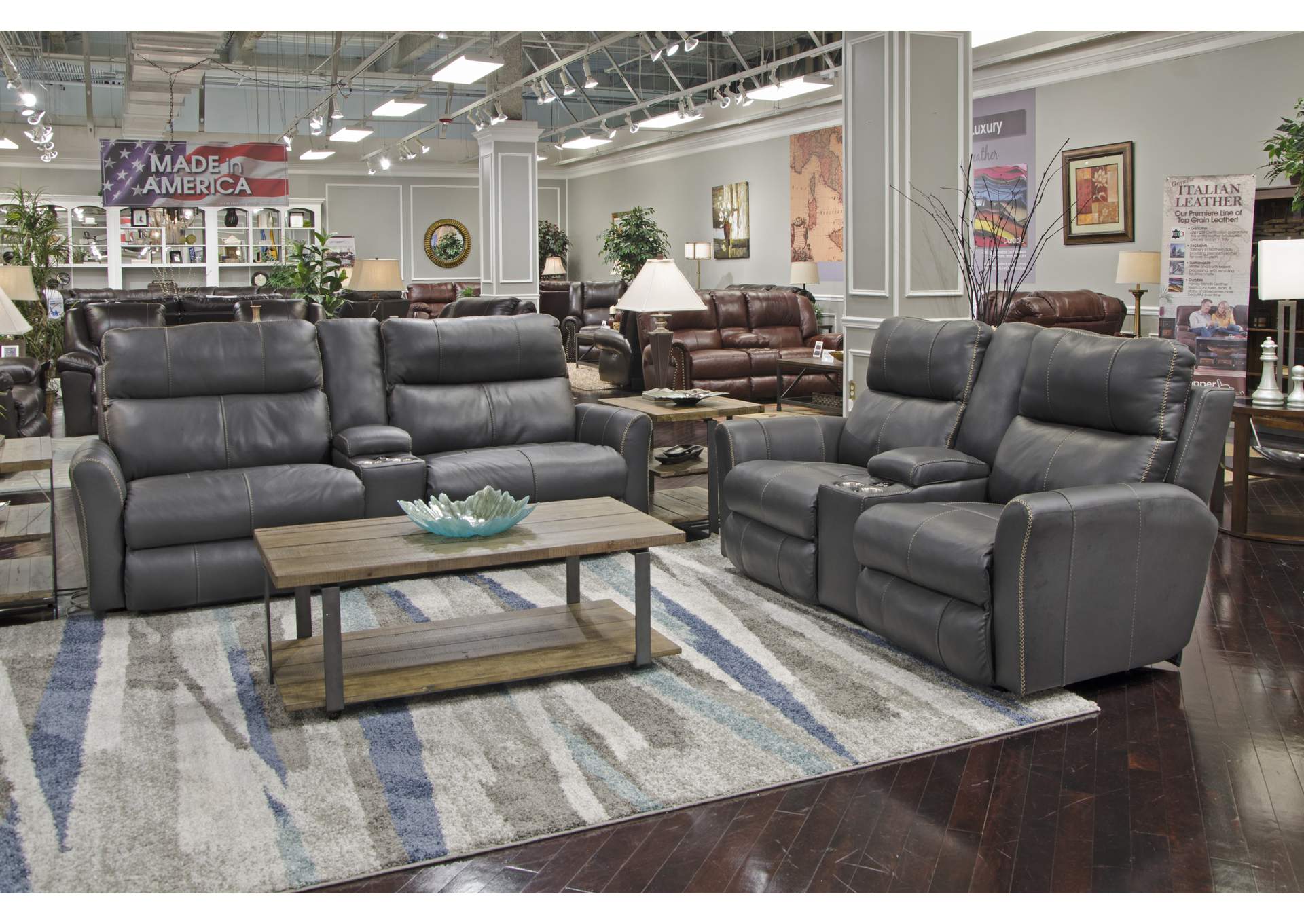 Mara Voice Power Headrest with Lumbar Power Lay Flat Recliner Con Sofa (95"),Jackson Catnapper