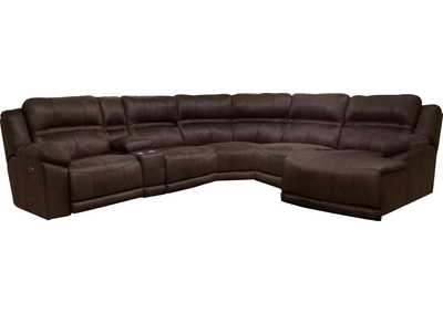 Image for Braxton Dark Chocolate RAF Chaise Sectional