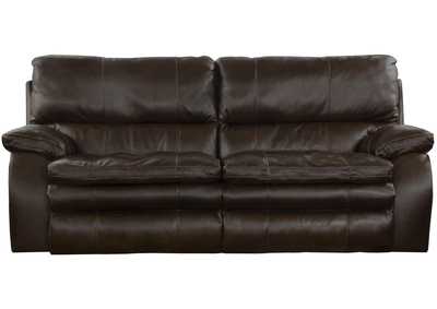 Image for Verona Chocolate Lay Flat Reclining Sofa