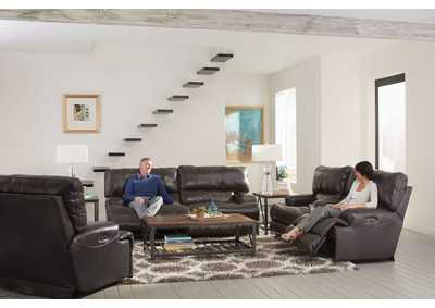 Image for Wembley Steel Lay Flat Reclining Sofa and Loveseat