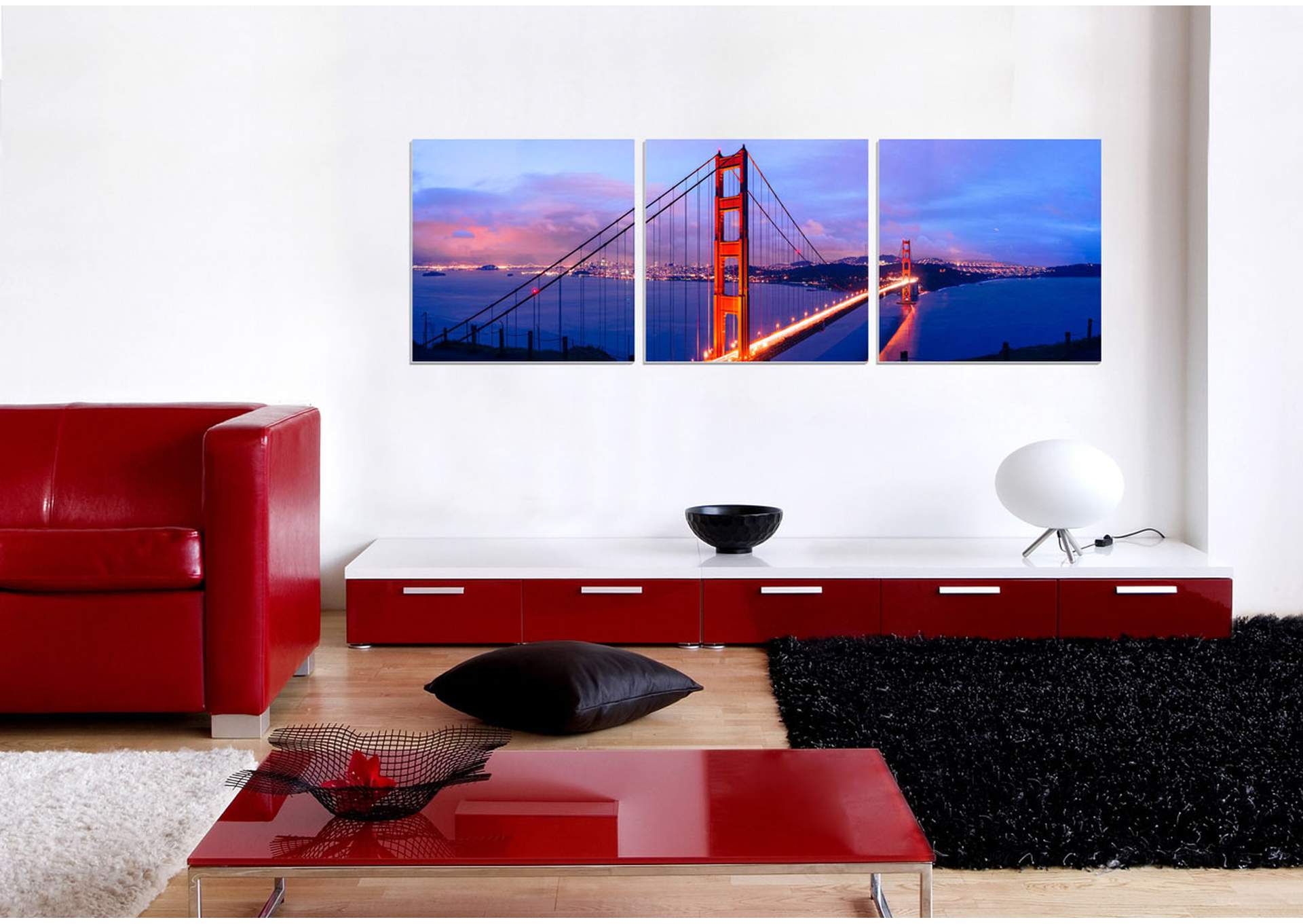 Blue & Orange Wall Art - Golden Gate Bridge,J&M Furniture