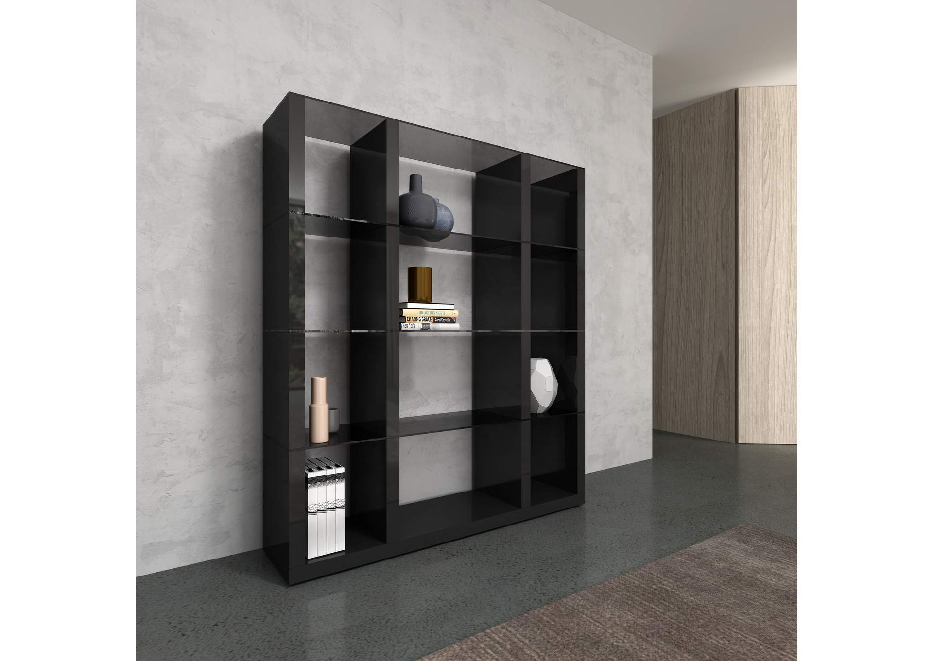 Cloud Wall Unit in Grey High Gloss,J&M Furniture