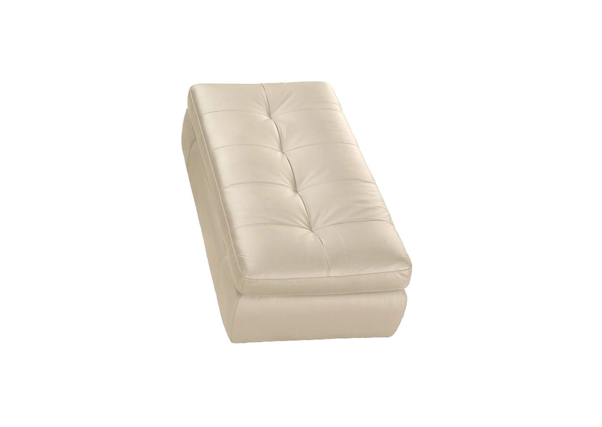 397 Italian Leather Ottoman In Beige Color,J&M Furniture