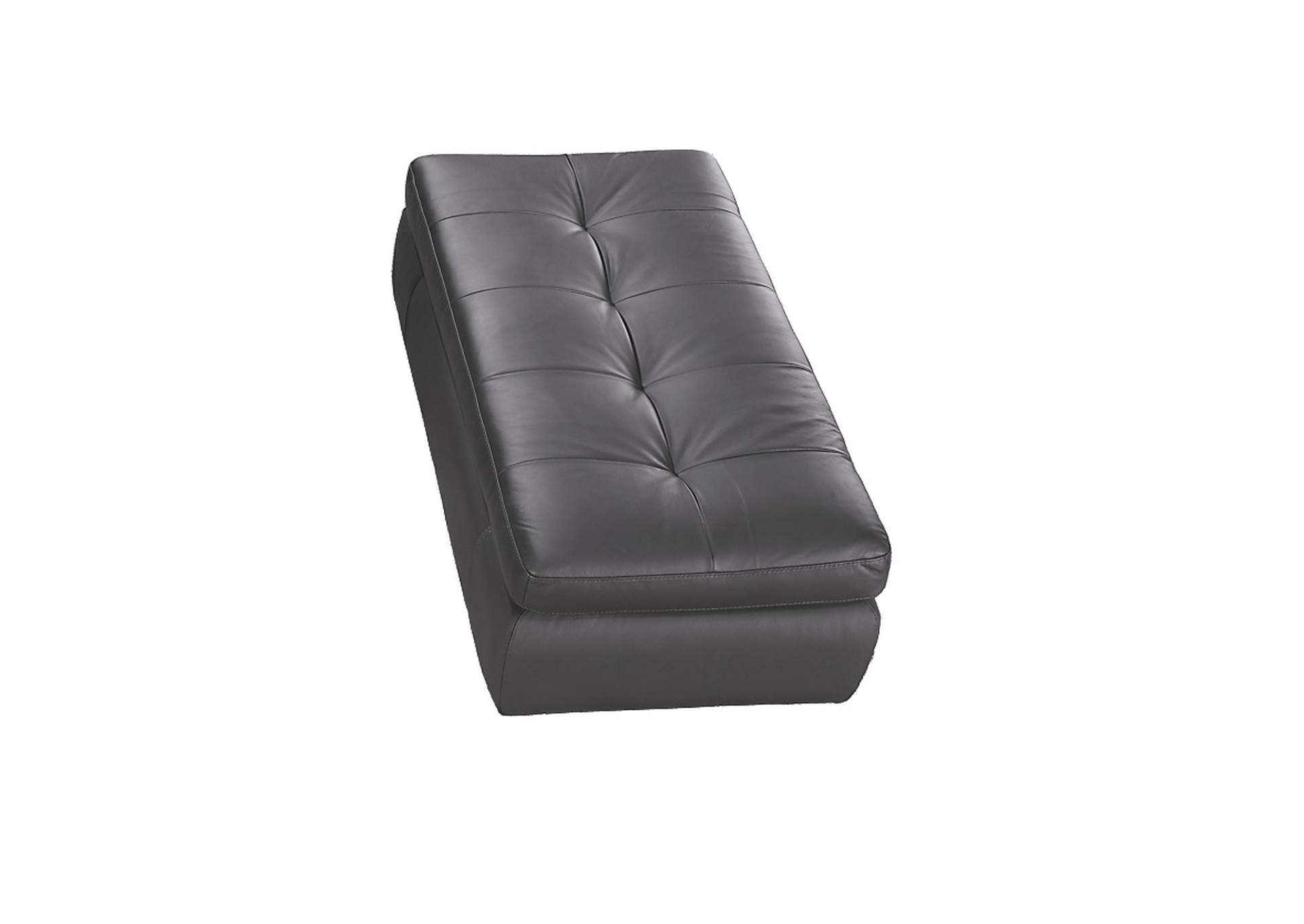 397 Italian Leather Ottoman in Grey Color,J&M Furniture