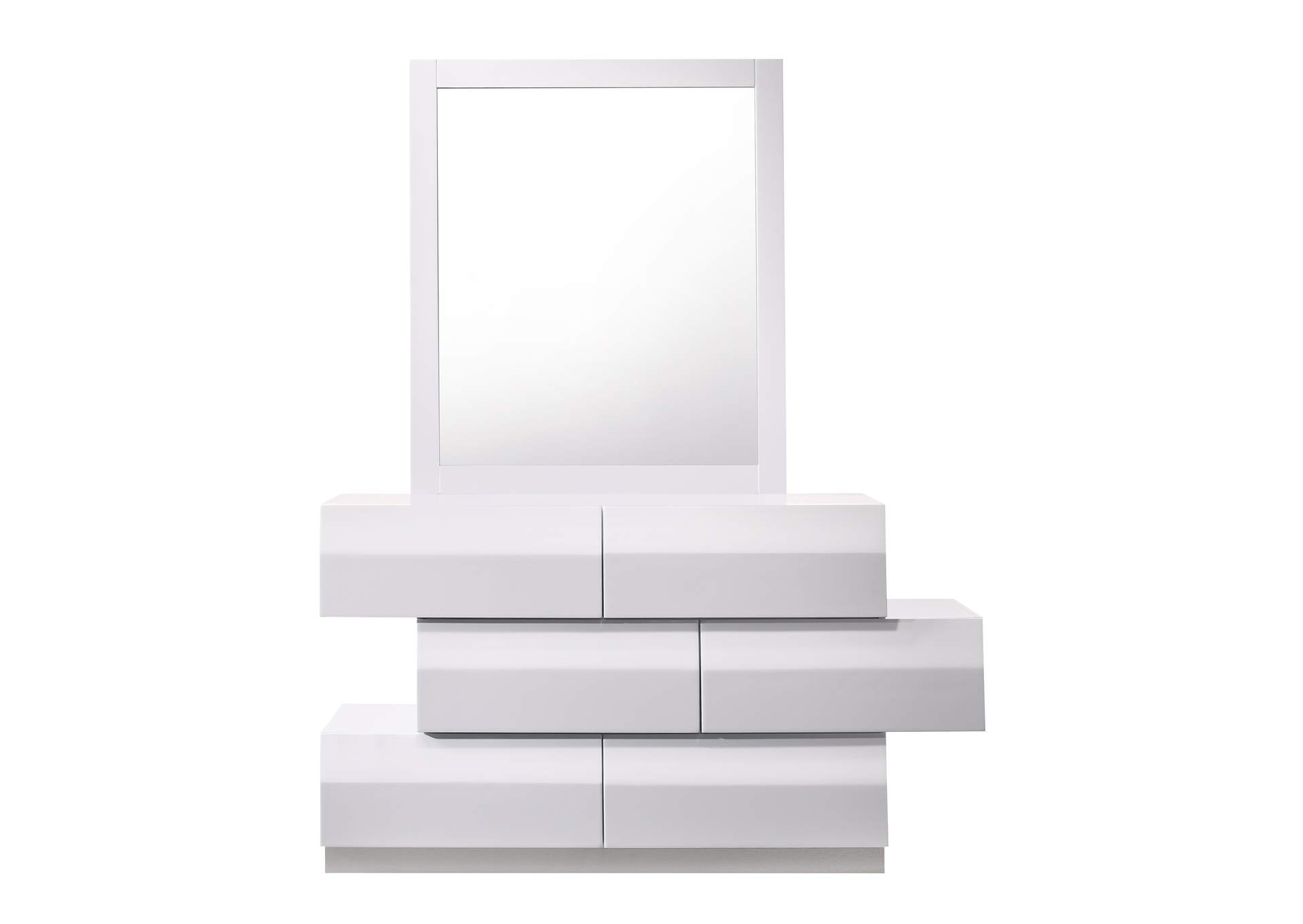 Milan Dresser & Mirror in White,J&M Furniture