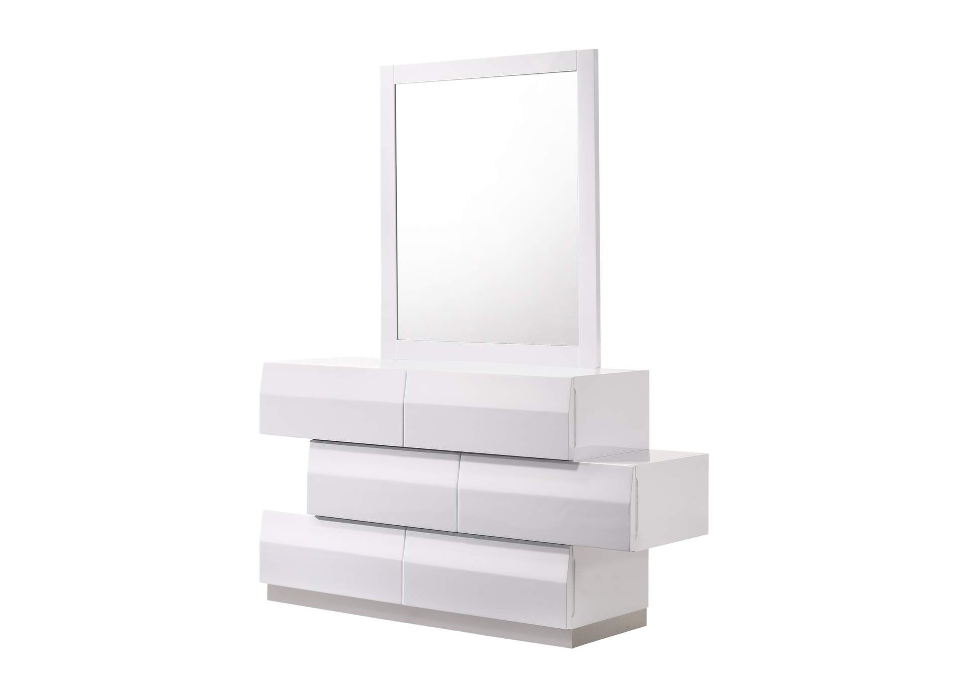 Milan Dresser & Mirror in White,J&M Furniture