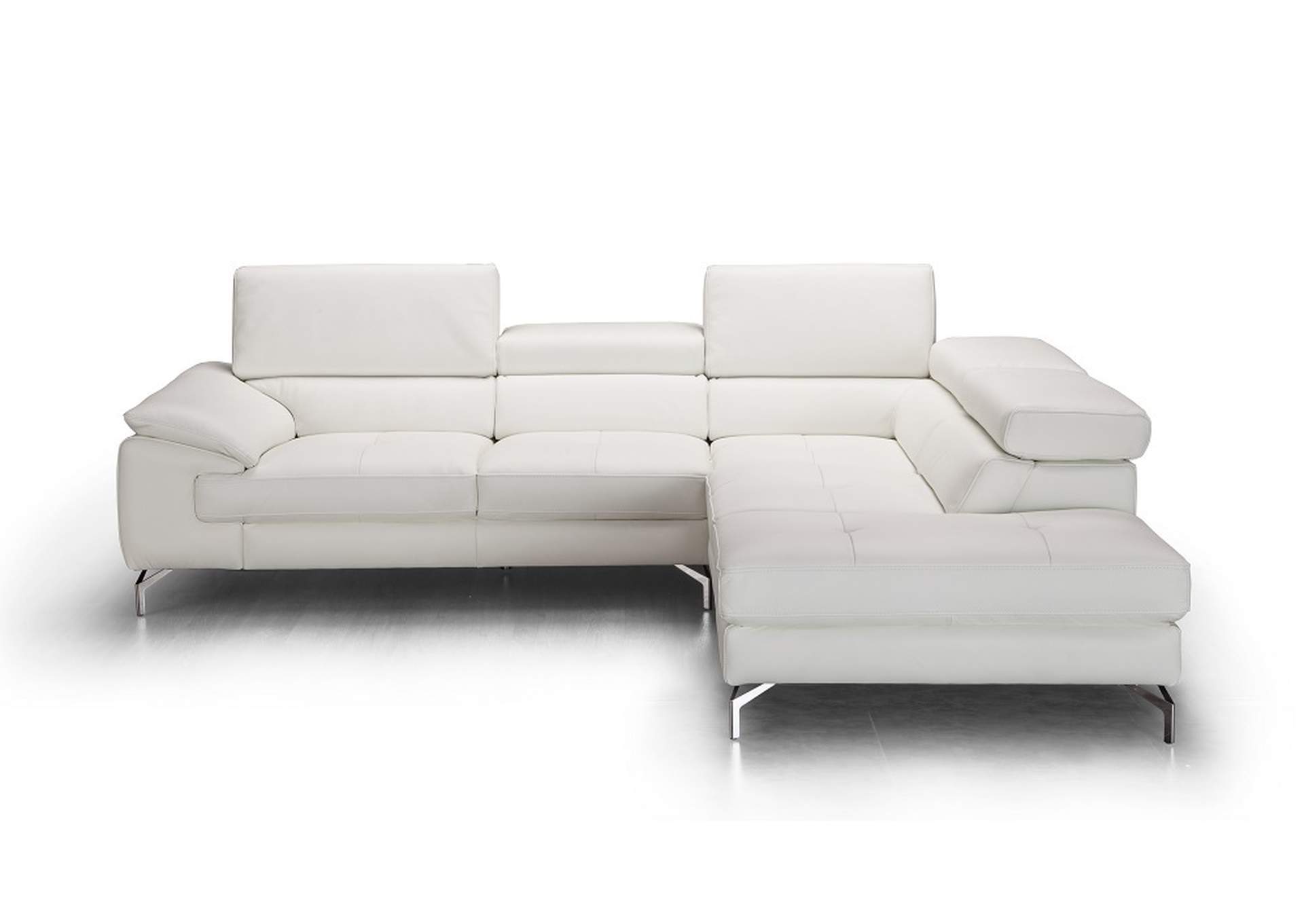 Nila Premium Leather Sectional In Right Facing Chaise,J&M Furniture