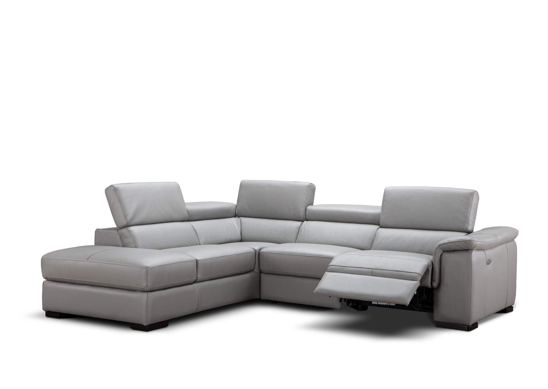 Perla Premium Leather Sectional in Left Hand Facing Chaise,J&M Furniture