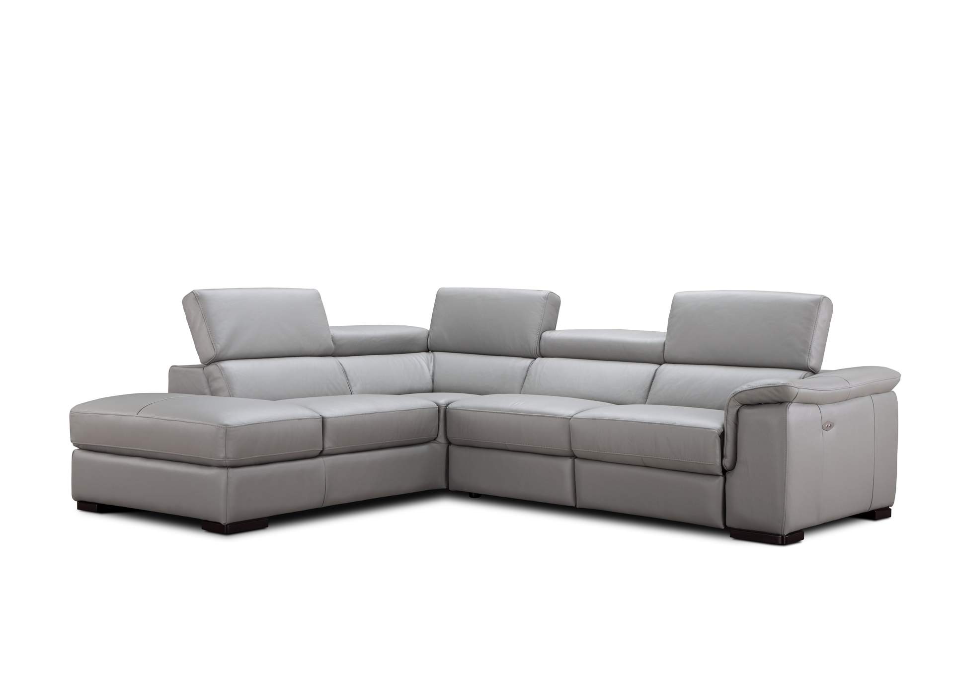 Perla Premium Leather Sectional in Left Hand Facing Chaise,J&M Furniture