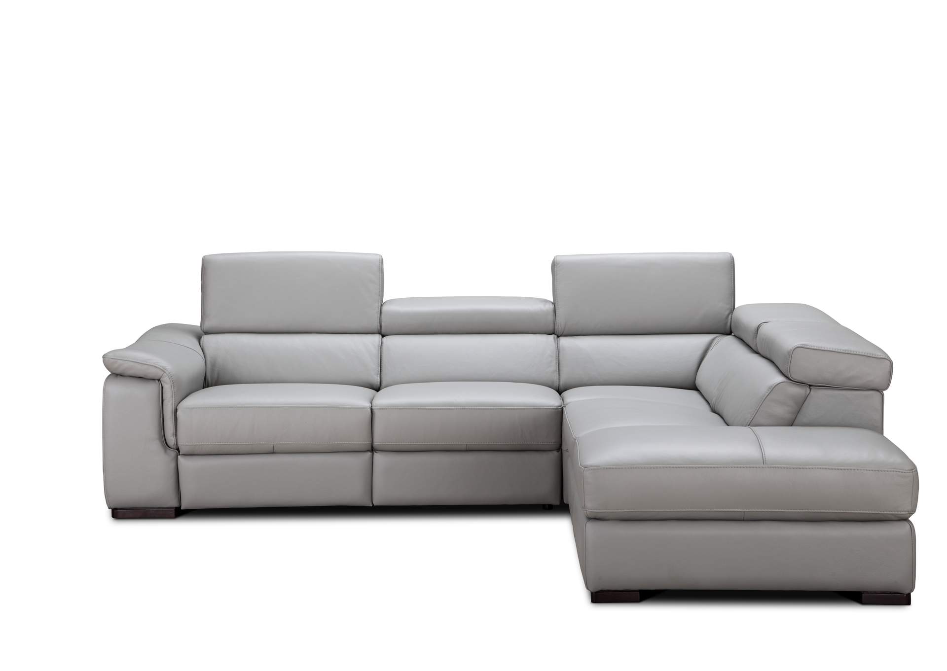 Perla Premium Leather Sectional in Right Hand Facing Chaise,J&M Furniture