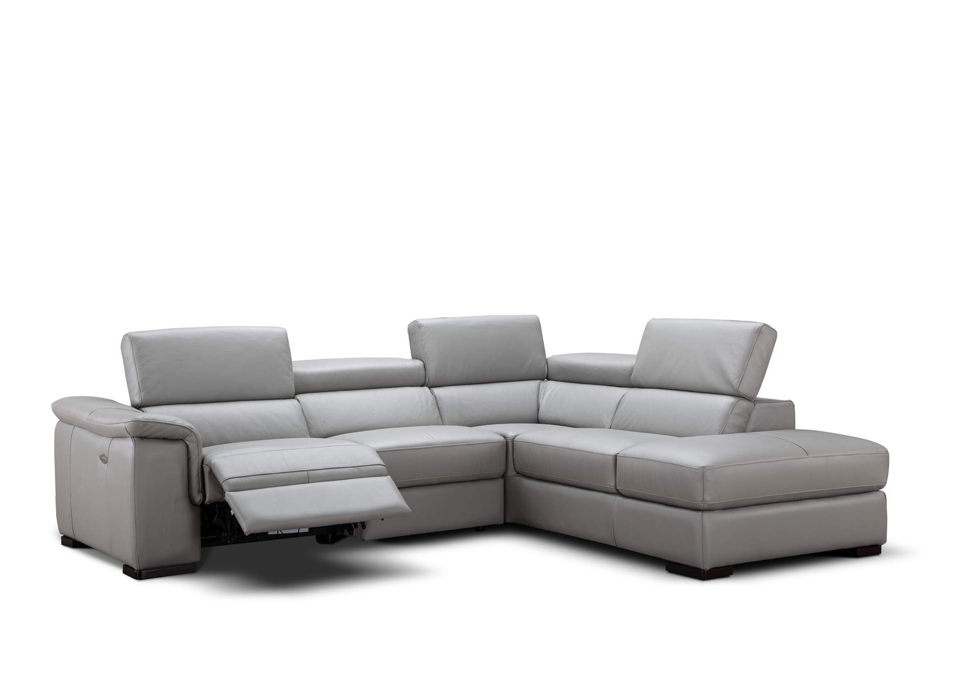 Perla Premium Leather Sectional in Right Hand Facing Chaise,J&M Furniture