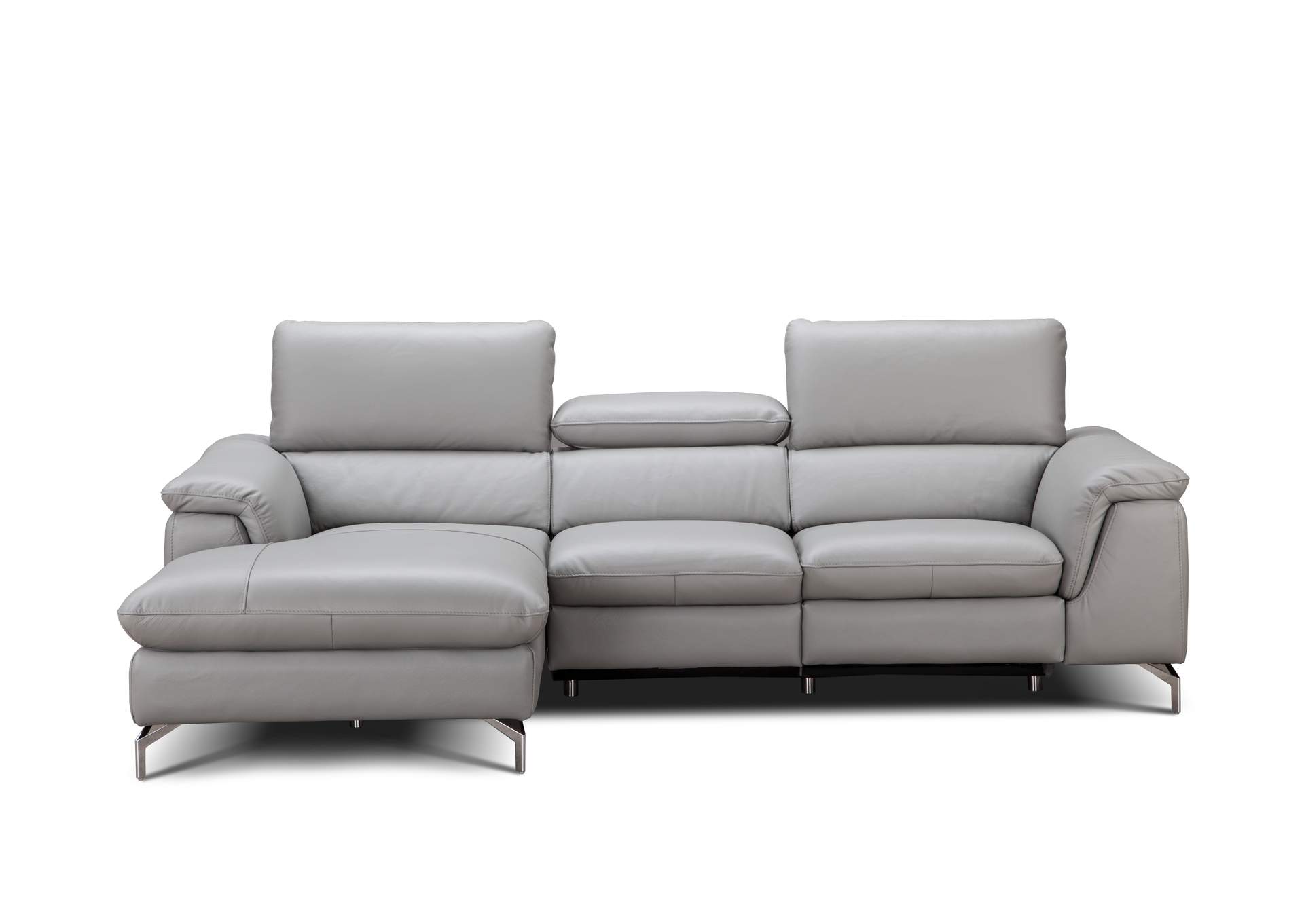 Serena Premium Leather Sectional in Left Hand Facing Chaise,J&M Furniture