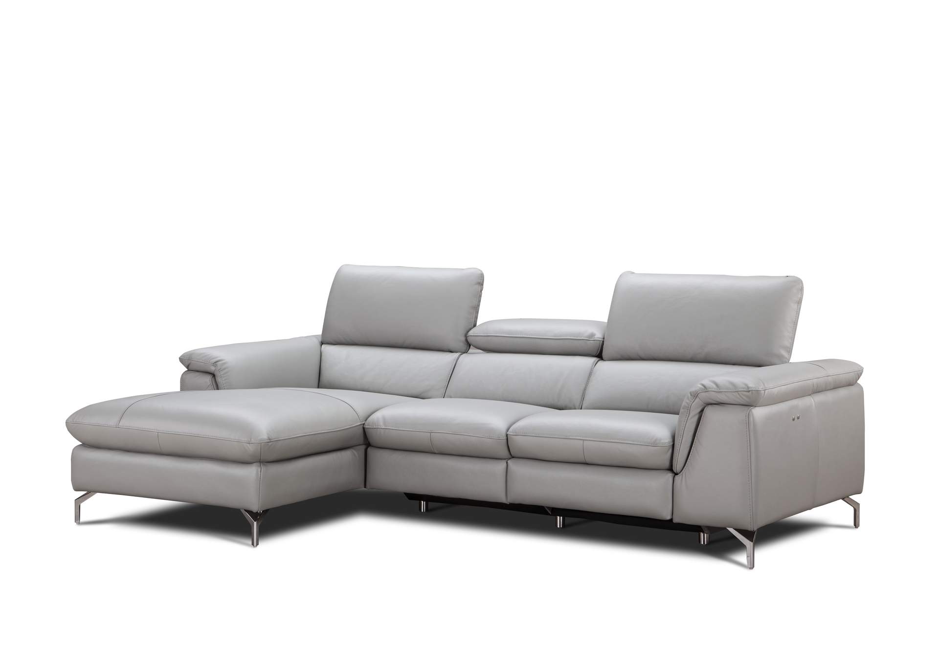 Serena Premium Leather Sectional in Left Hand Facing Chaise,J&M Furniture