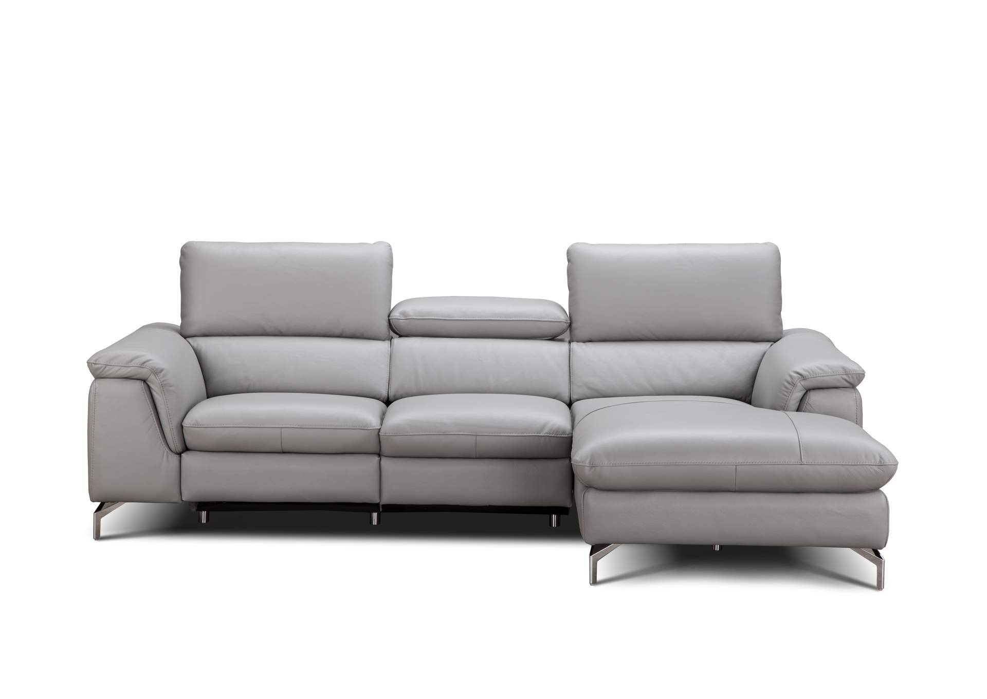 Serena Premium Leather Sectional in Right Hand Facing Chaise,J&M Furniture