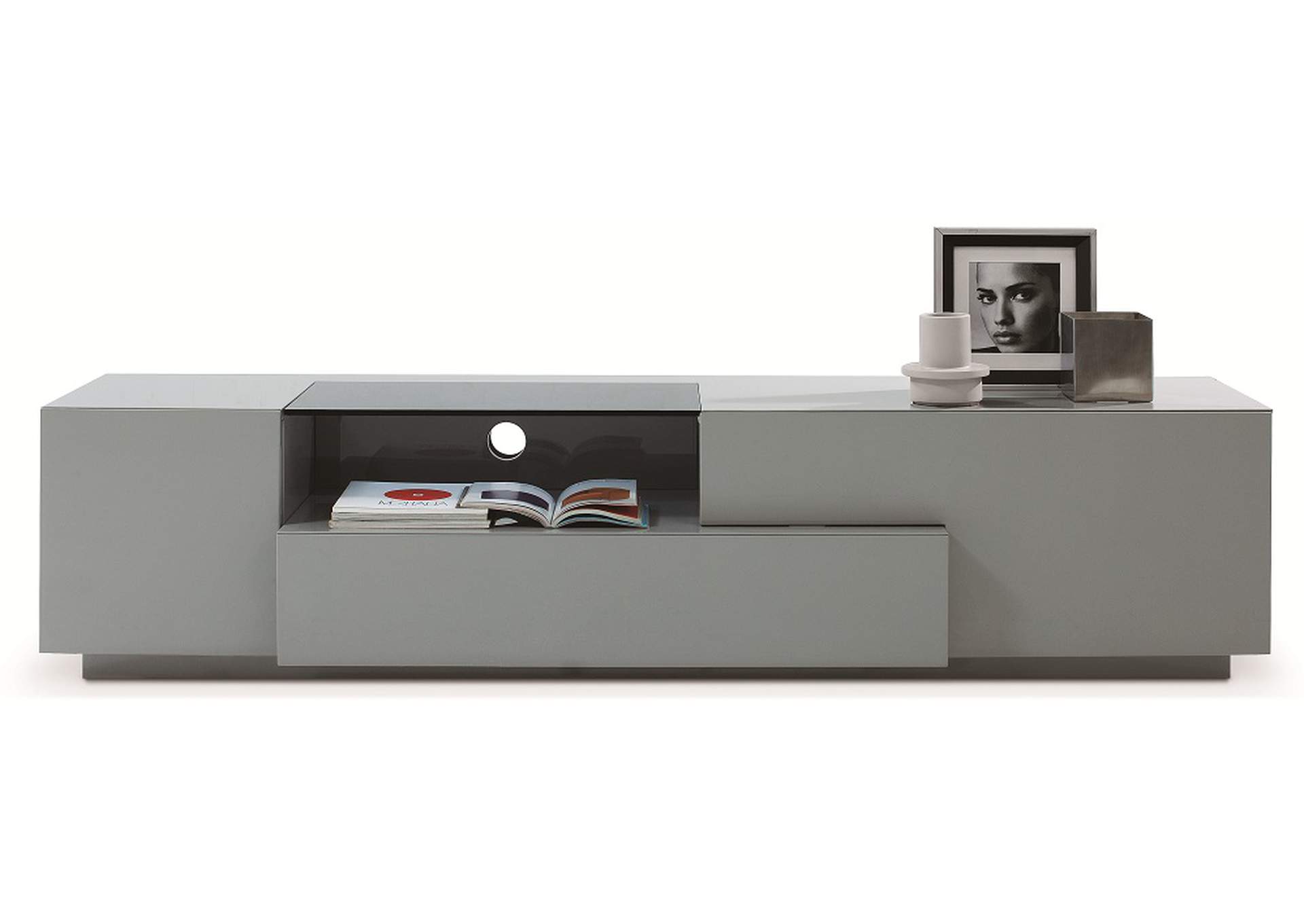 TV Stand 015 In Grey High Gloss,J&M Furniture