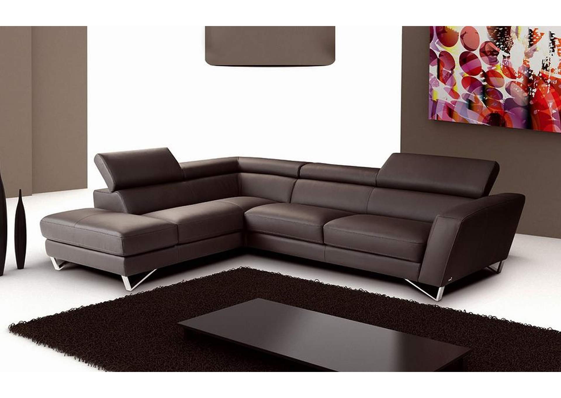 Sparta Chocolate Color Left Hand Facing,J&M Furniture