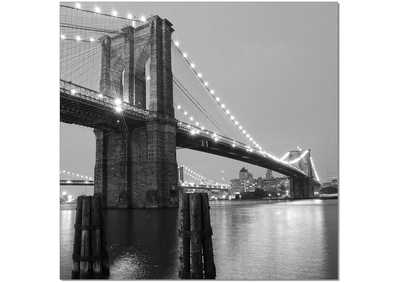 Image for Black & White Wall Art - Brooklyn Bridge II