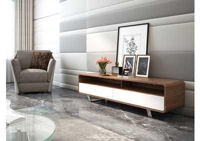 Image for Walnut & White Gramercy TV Base