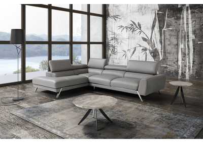 Image for Mood Grey Leather Sectional Left Hand Facing