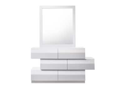 Image for Milan Dresser & Mirror in White