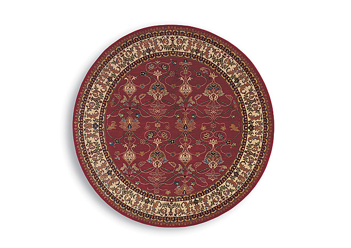 William Morris Red Area Rug - 4.11 Round,Karastan