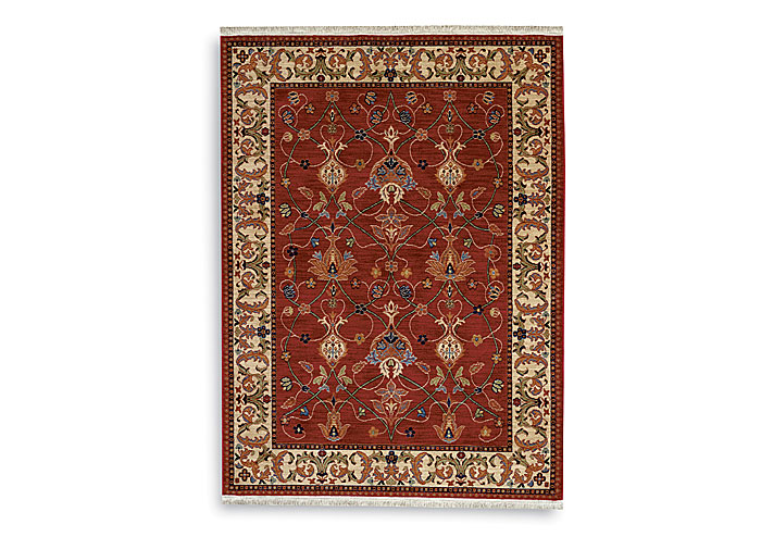 William Morris Red Area Rug - 2.6x8,Karastan