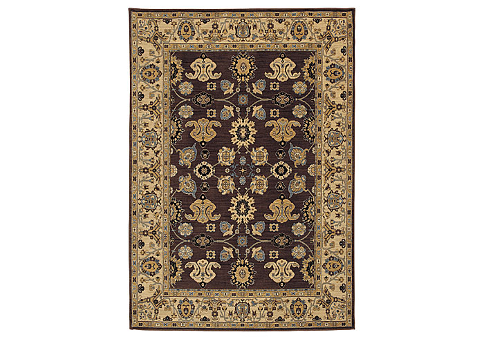 Stratford Mahogany Area Rug - 2.6x8,Karastan