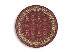 Image for William Morris Red Area Rug - 4.11 Round