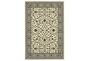 Image for Kismet    Ivory Black Area Rug - 2.5x12