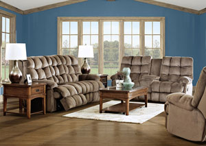 Image for Brownsville Mocha Power Reclining Sofa & Power Reclining Loveseat w/ Console