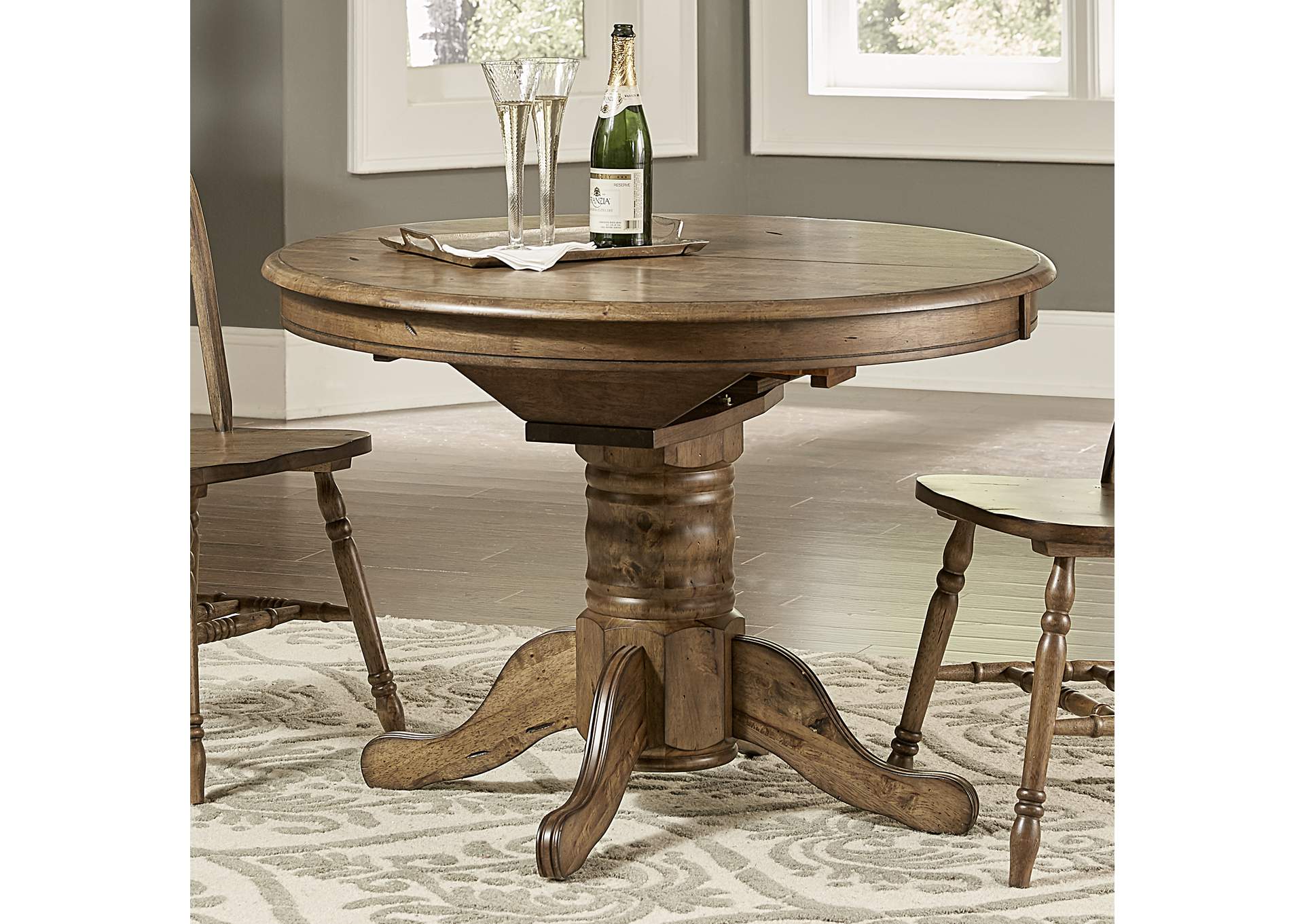 Carolina Crossing Honey Extension Leaf Dining Table,Liberty