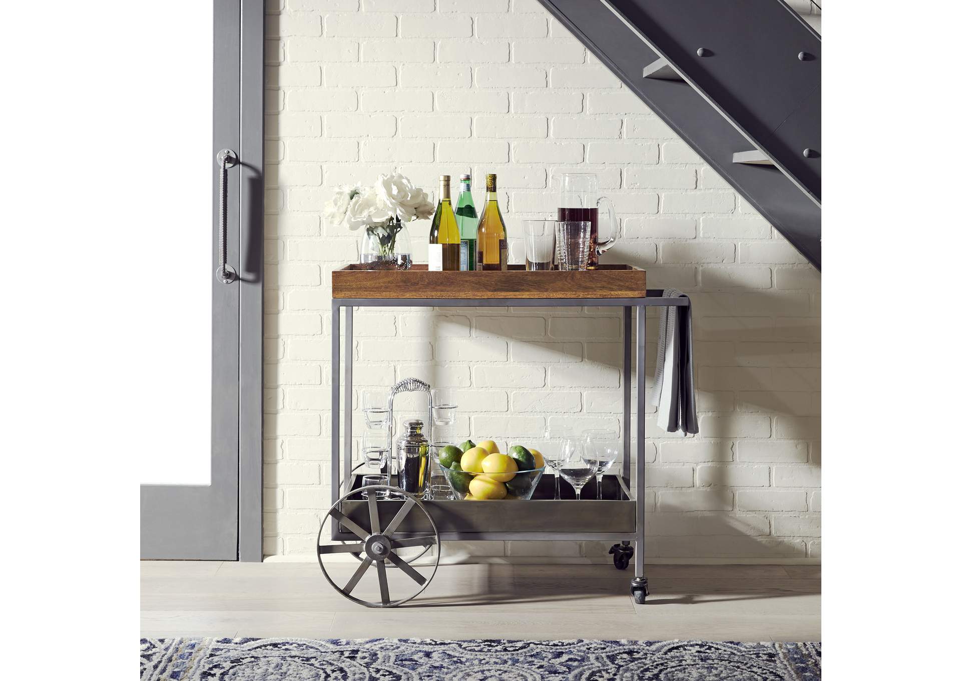 Raven Accent Bar Trolley,Liberty