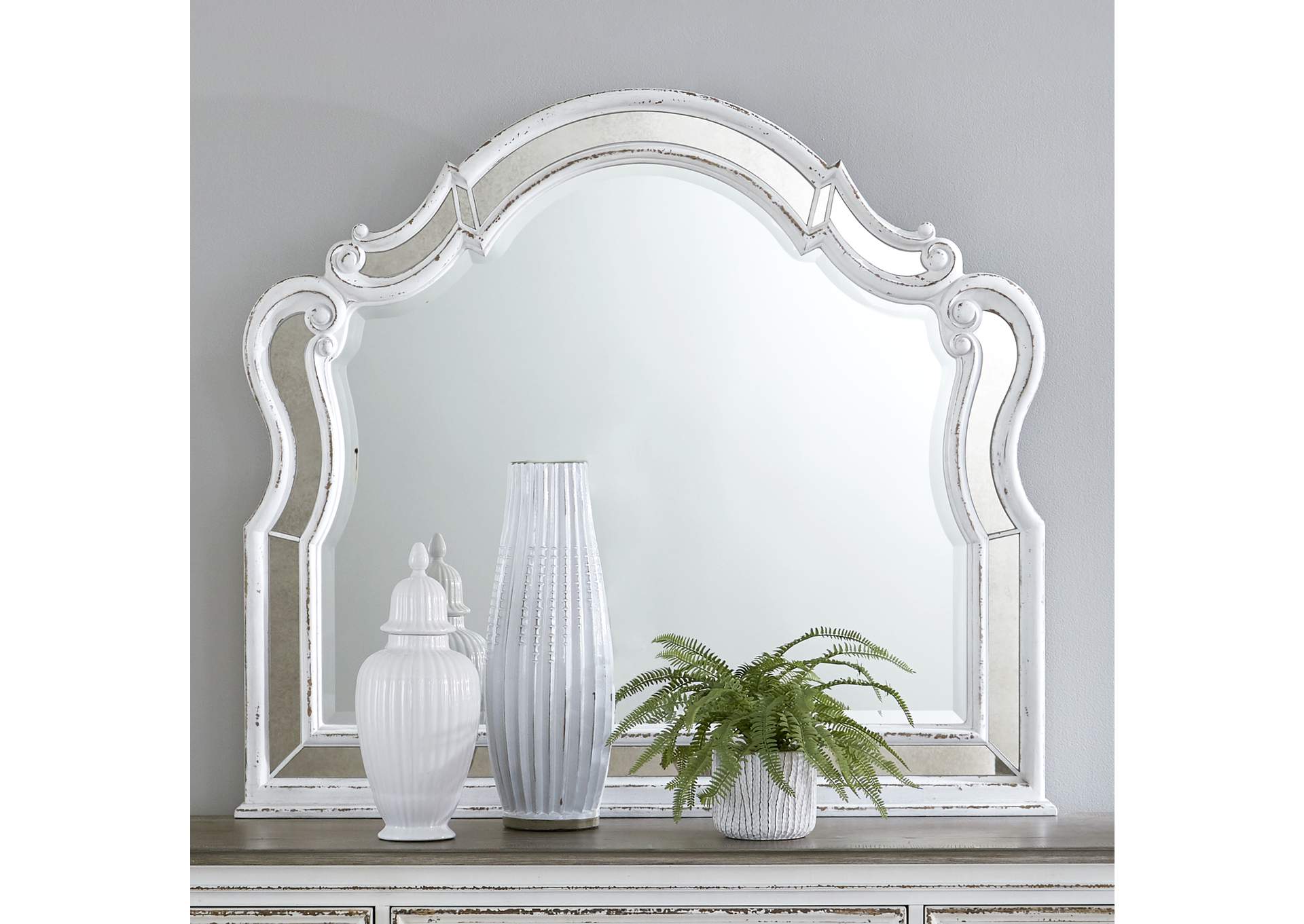 Magnolia Manor Scalloped Mirror,Liberty