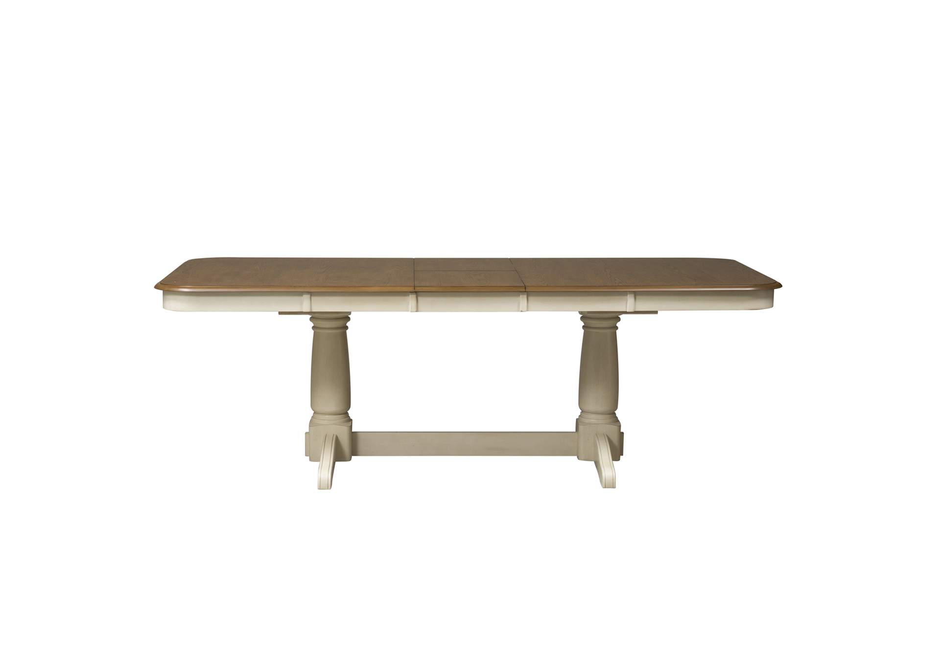 Springfield Honey/Cream Rectangular Extension Leaf Dining Table,Liberty