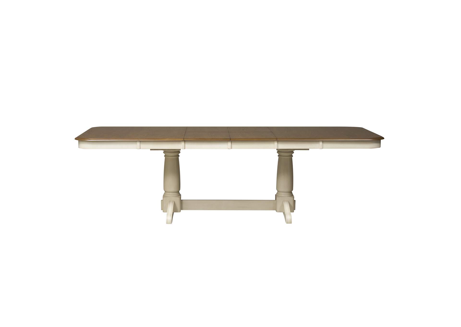 Springfield Honey/Cream Rectangular Extension Leaf Dining Table,Liberty