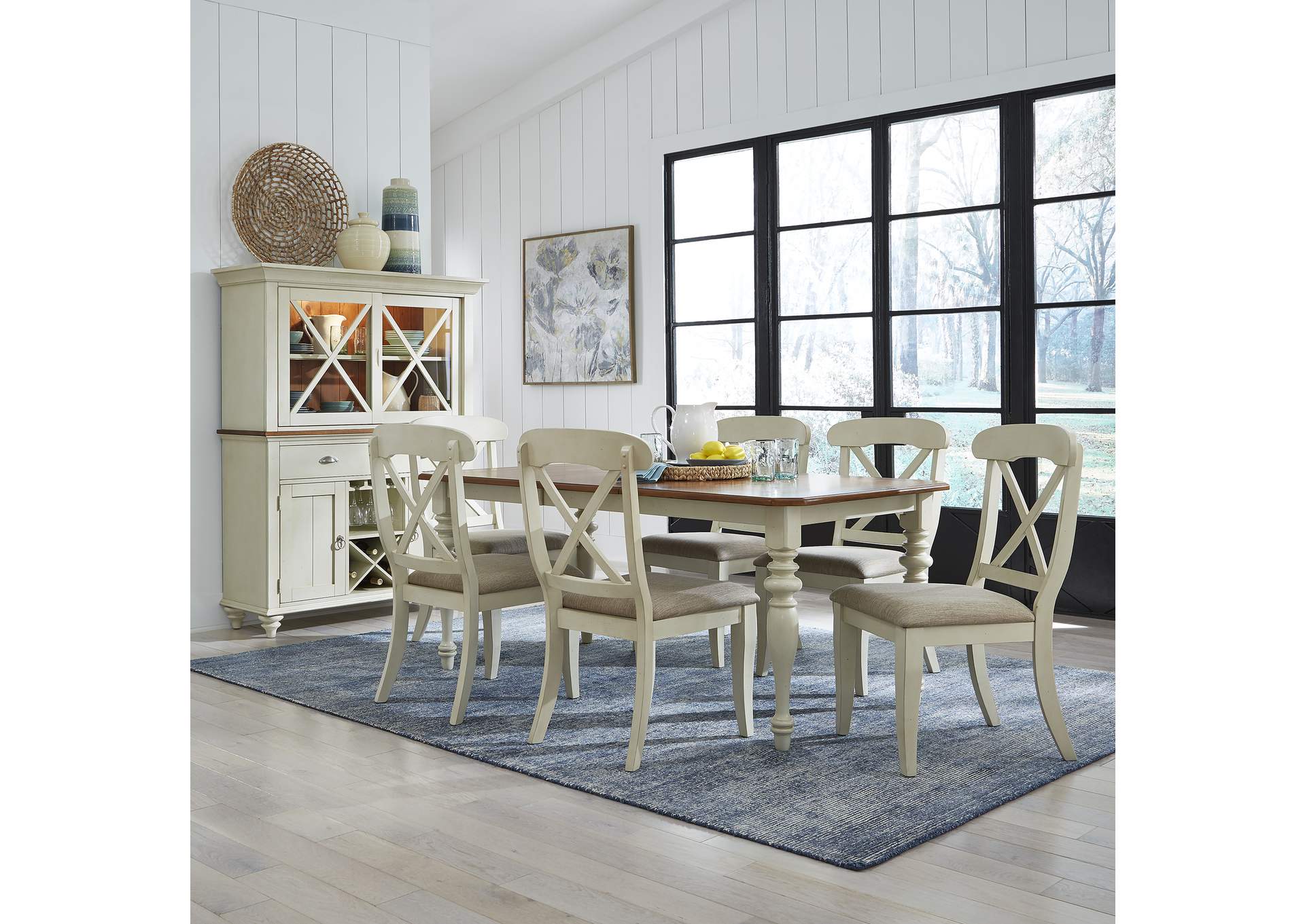 Ocean Isle Opt 7 Piece Rectangular Table Set,Liberty