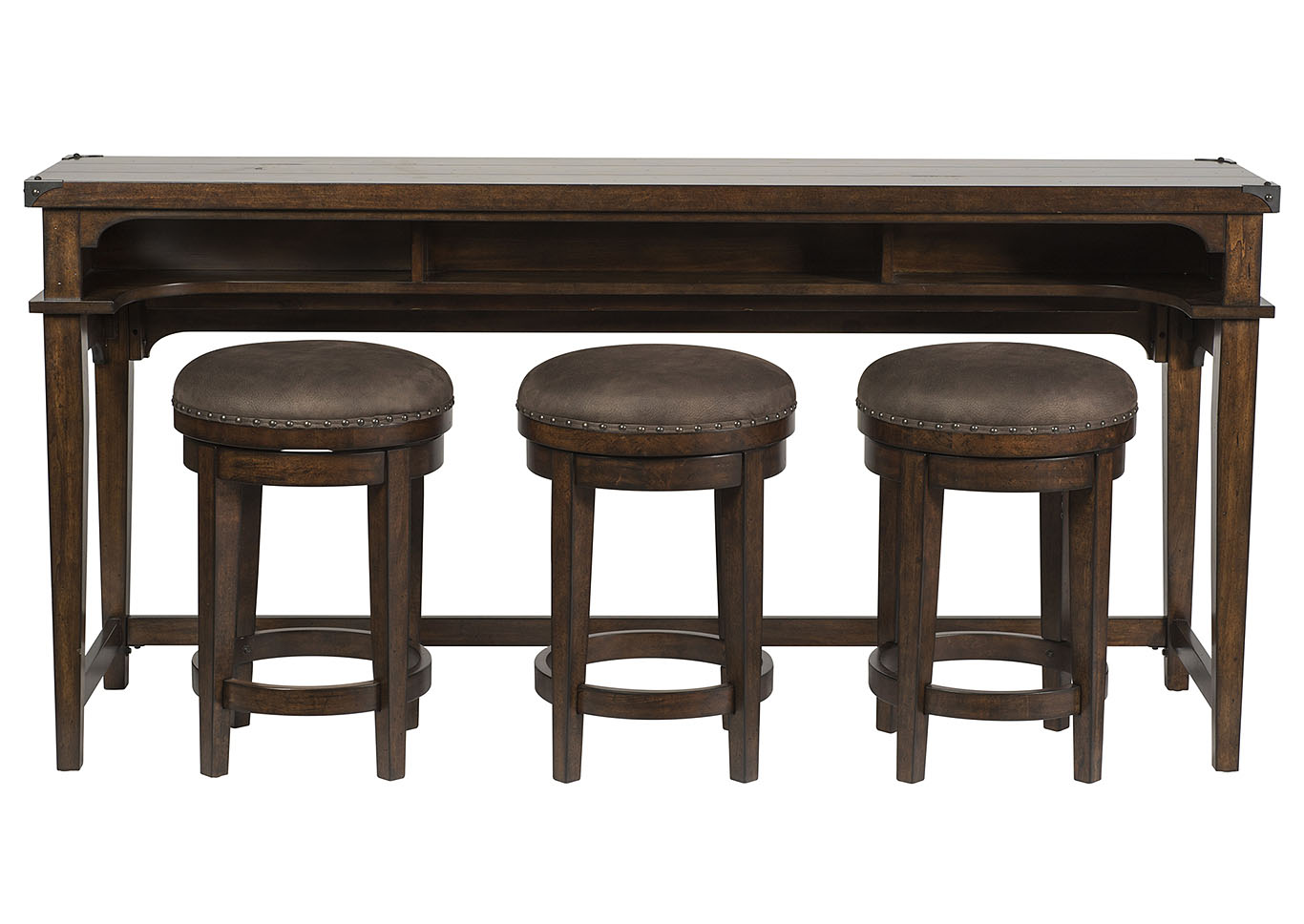 Aspen Skies 4 Piece Console Set (1 - Console 3 - Stools),Liberty