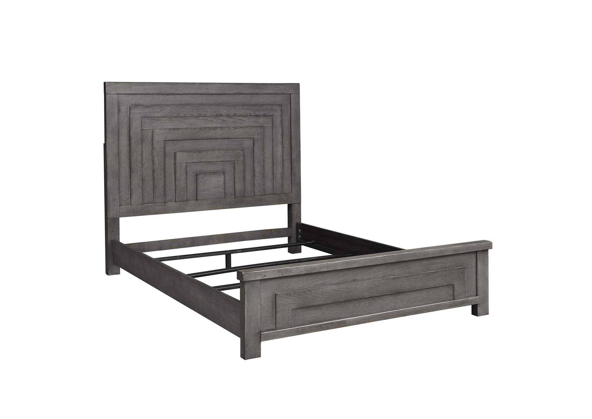 Modern Farmhouse Dusty Charcoal  Queen Panel Bed,Liberty