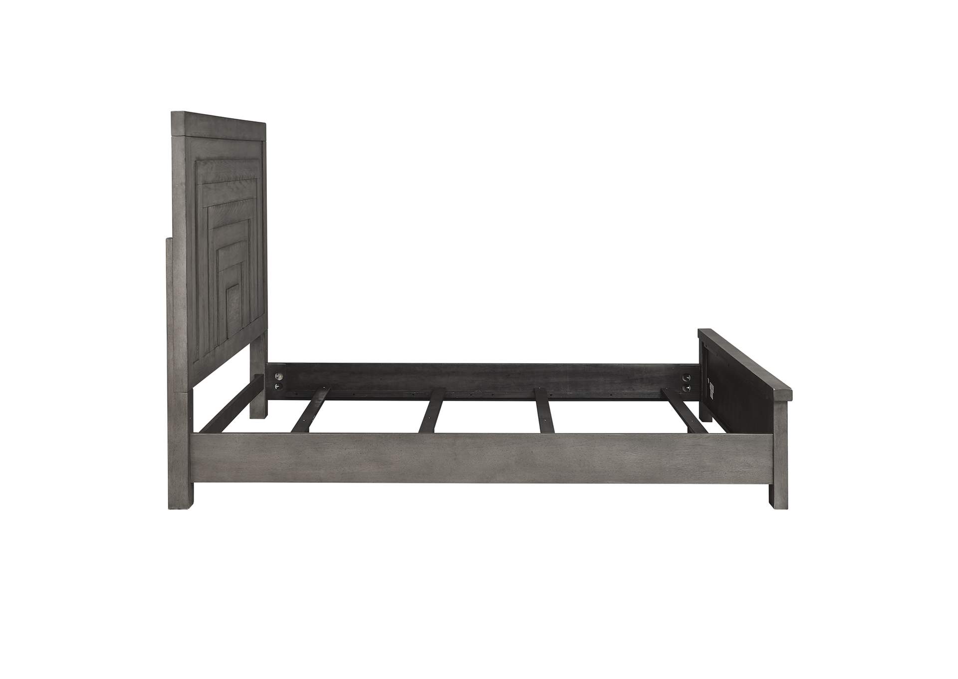 Modern Farmhouse Dusty Charcoal  Queen Panel Bed,Liberty