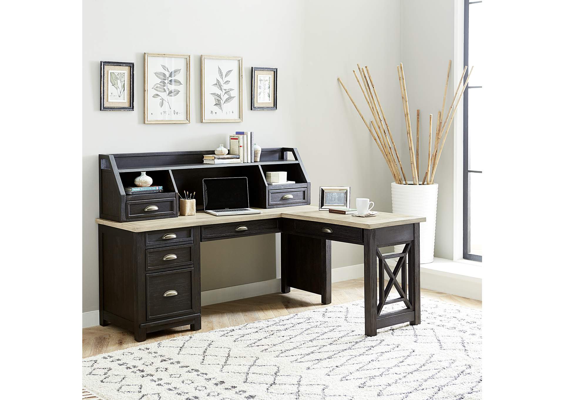 Heatherbrook L Shaped Desk,Liberty